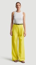 Pleated Trouser in Seasonless Wool Women39s Pants Argent at Argent