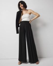 Pleated Ultra-Wide Leg Pant White House Black Market at White House Black Market