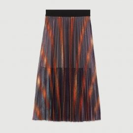 Pleated and Iridescent Long Skirt by Maje at Maje