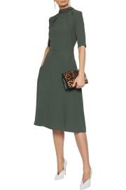 Pleated crepe dress at The Outnet