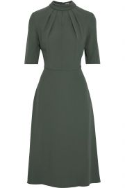 Pleated crepe dress at The Outnet