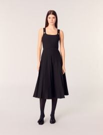 Pleated knit midi dress at Maje
