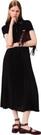 Pleated maxi dress with polo collar at Nordstrom