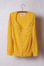 Pleated rosebud cardigan at Anthropologie at Anthropologie