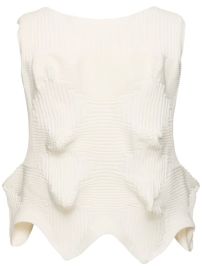 Pleated ruched sleeveless top - ISSEY MIYAKE - Women Luisaviaroma at Luisaviaroma