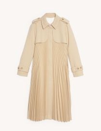 Pleated trench coat with belt - Coats Paris at Sandro