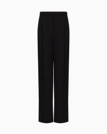 Pleated trousers in barathea wool Emporio Armani at Armani