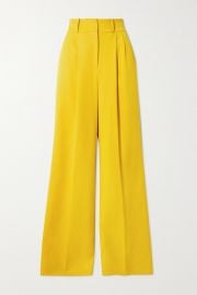 Pleated wool-gabardine wide-leg pants at Net a Porter