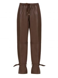 Pleather Combination Pants-Brown  NOCTURNE  Wolf amp Badger at Wolf and Badger