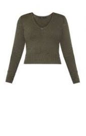 Pleather Trim Sweater at Bcbgmaxazria