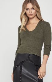 Pleather Trim Sweater at Bcbg