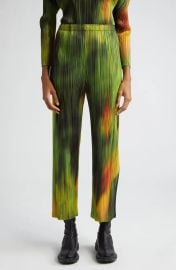 Pleats Please Issey Miyake Abstract Print Pleated Ankle Pants at Nordstrom