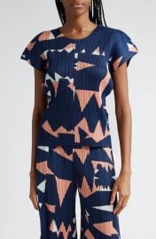 Pleats Please Issey Miyake Lucid Print Pleated Top at Nordstrom