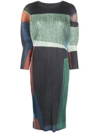 Pleats Please Issey Miyake PlissxE9 colour-block Dress - at Farfetch