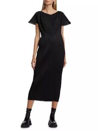 Pleats Please Issey Miyake Try Angle Pleated Midi Dress at Saks Fifth Avenue