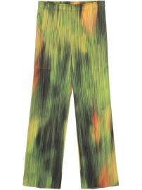 Pleats Please Issey Miyake Turnip Spinach straight-leg Trousers Green at Farfetch