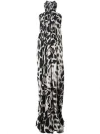 Plein Sud Animal Print Halterneck Long Dress at Farfetch