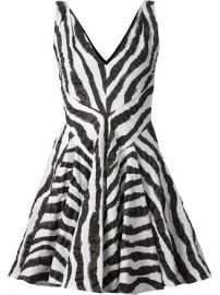 Plein Sud Zebra Print Flared Dress - at Farfetch