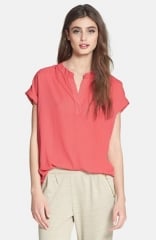 Pleione Split Neck Blouse at Nordstrom