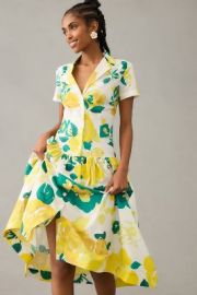 Plenty by Tracy Reese Short-Sleeve Flounce Dress at Anthropologie