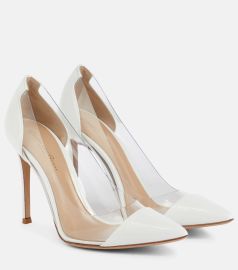 Plexi 105 leather and PVC pumps in white - Gianvito Rossi at Mytheresa