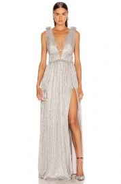 Plisse Lame Maxi Dress  at Forward