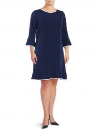 Plus Plus Flounce-Sleeve Dress at Lord & Taylor