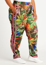 Plus Size Athleisure Tropical Print Scuba Jacket Joggers 2pc Set at Ashley Stewart