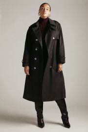 Plus Size Classic Woven Trench Coat at Karen Millen