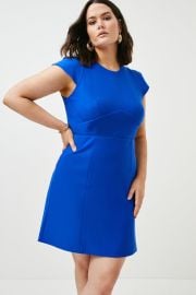 Plus Size Figure Form Cap Sleeve Woven Dress at Karen Millen