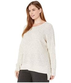 Plus Size Organic Cotton Speckle Round Neck Box-Top at Zappos