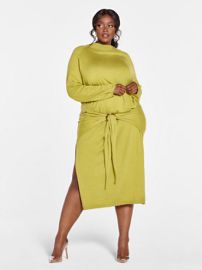 Plus Size Quinn Tie Front Sweater Dress - Gabi Fresh x FTF    FTF at Fashion to Figure