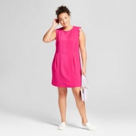 Plus Size Scallop Sleeve Crepe Dress by Target at Target