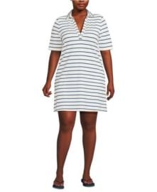 Plus Size Starfish Elbow Sleeve Polo Dress at Macys