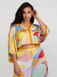 Plus Size Stela Camo Print Kimono Top - Gabrielle Union x FTF    FTF at Fashion to Figure