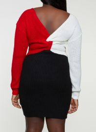 Plus Size Twist Back Sweater Dress at Rainbow