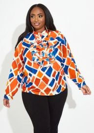 Plus Size shirt plus size staple shirt work top at Ashley Stewart