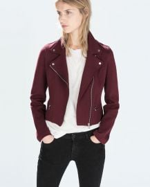 Plush Biker Jacket at Zara