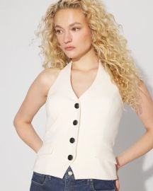 Pocket Vest Halter Top White House Black Market at White House Black Market