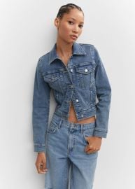 Pocketed denim jacket - Women Mango USA at Mango