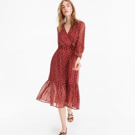 Point Sur Faux-wrap Dress in Sparkle Floral at J. Crew