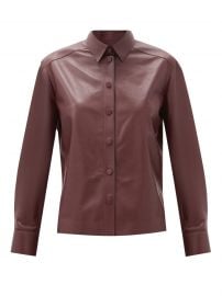 Point-collar leather shirt at Matches