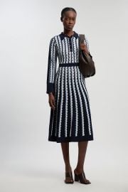 Pointelle Collared Midi Dress at Nordstrom