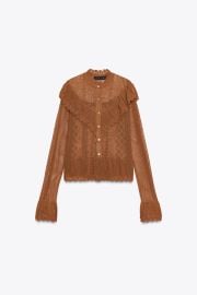 Pointelle Knit Romantic Jacket at Zara