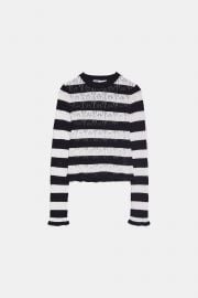 Pointelle Knit Top  at Zara