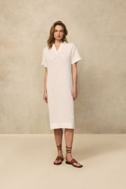 Pointelle Midi Dress Pearl by Lela Rose at Pearl by Lela Rose