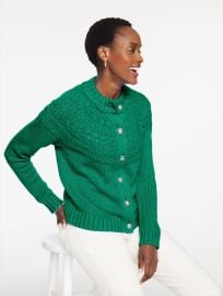 Pointelle Mockneck Cardigan Talbots at Talbots