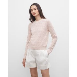 Pointelle Stitch Crew Sweater at Club Monaco