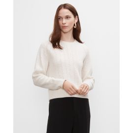 Pointelle Texture Crewneck Sweater at Club Monaco