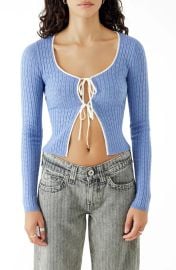 Pointelle Tie Front Cardigan at Nordstrom Rack